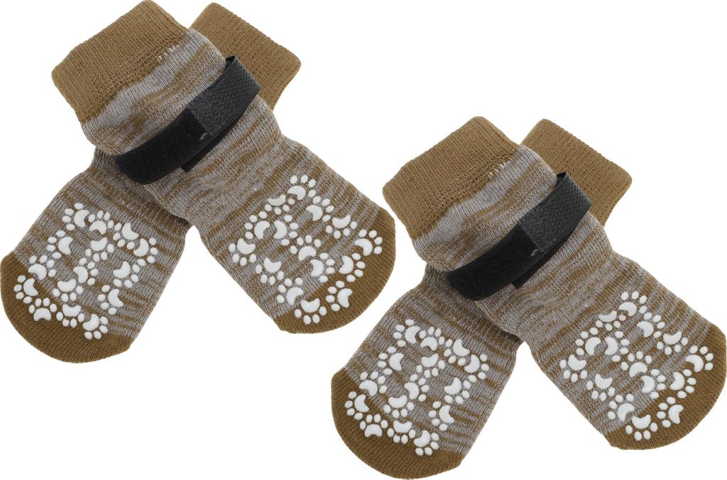 4 Stück rutschfeste Hundesocken mit verstellbaren Produktbild 