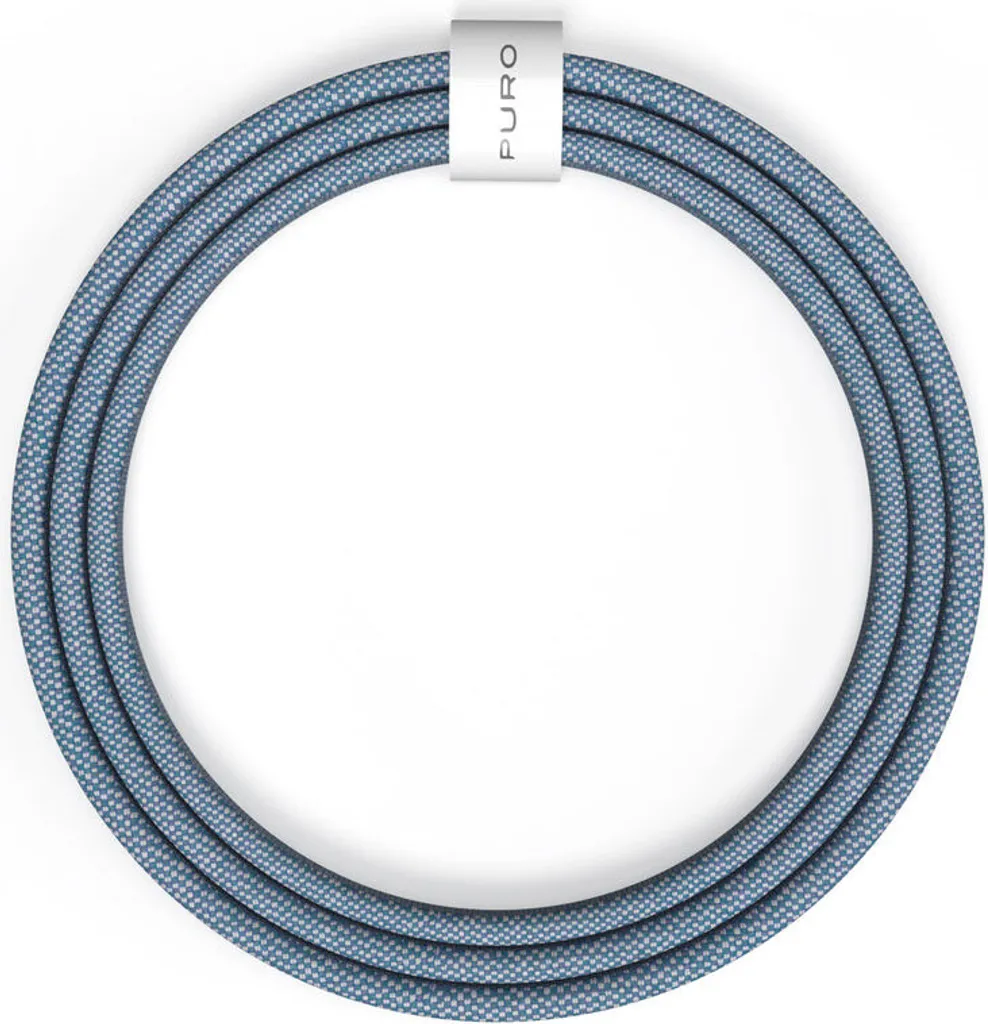 Câble USB 2.0 vers USB-C PURO 1,5 m - Finition Métal Bleu Résistant