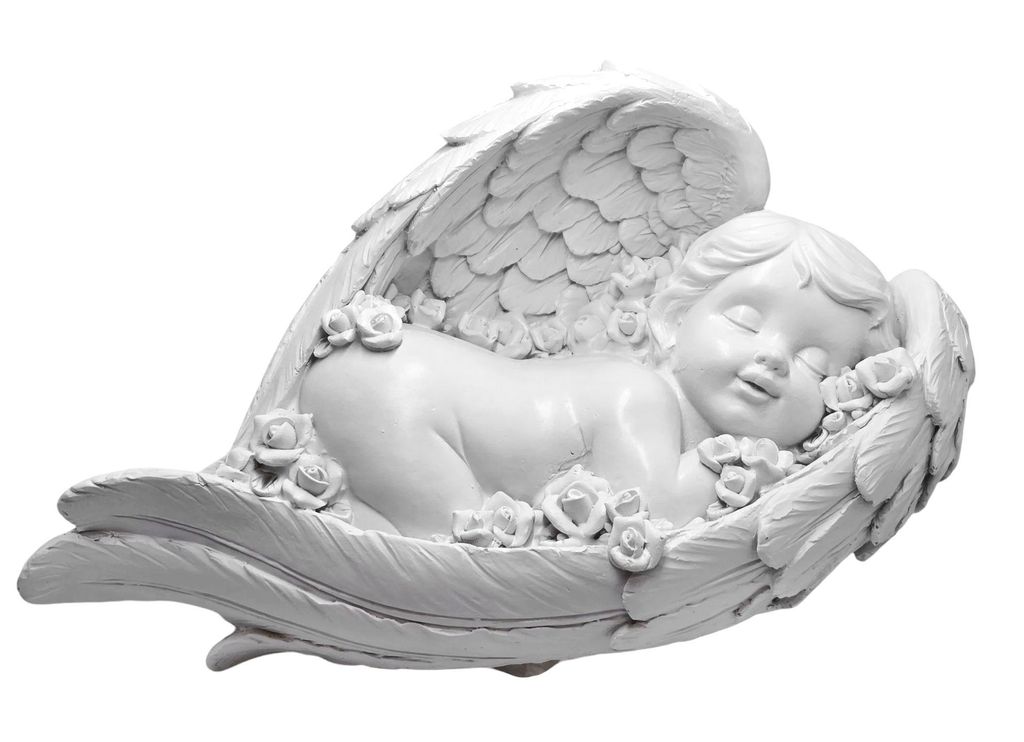 Schlafender Engel Figur 23x13 cm – Deko Engel Statue mit Produktbild 