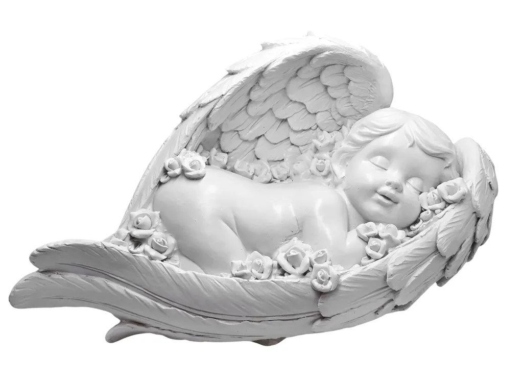 Idée cadeau figurine ange 23 cm - Décoration zen pour chambre et salon