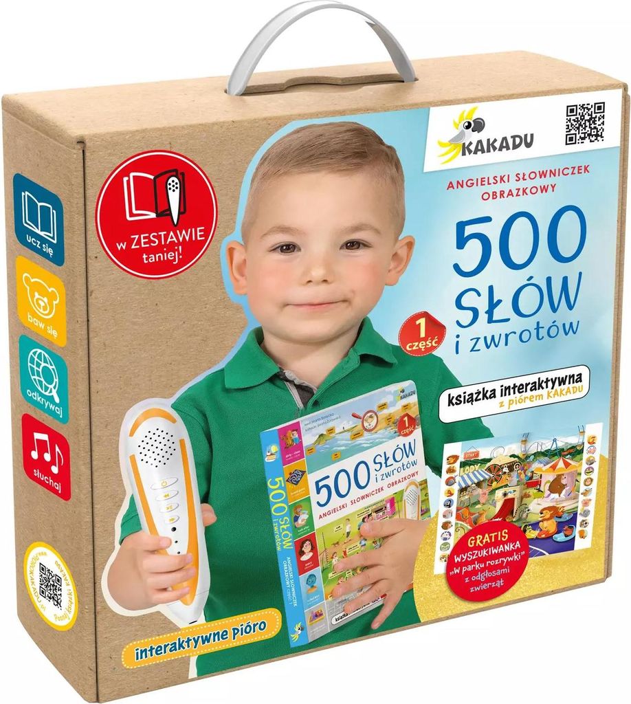 Angielski słowniczek obrazkowy 500 słów i zwrotów Część 1 Zestaw z piórem - Marta Bielecka (Bildwörterbuch für Kinder auf Englisch)