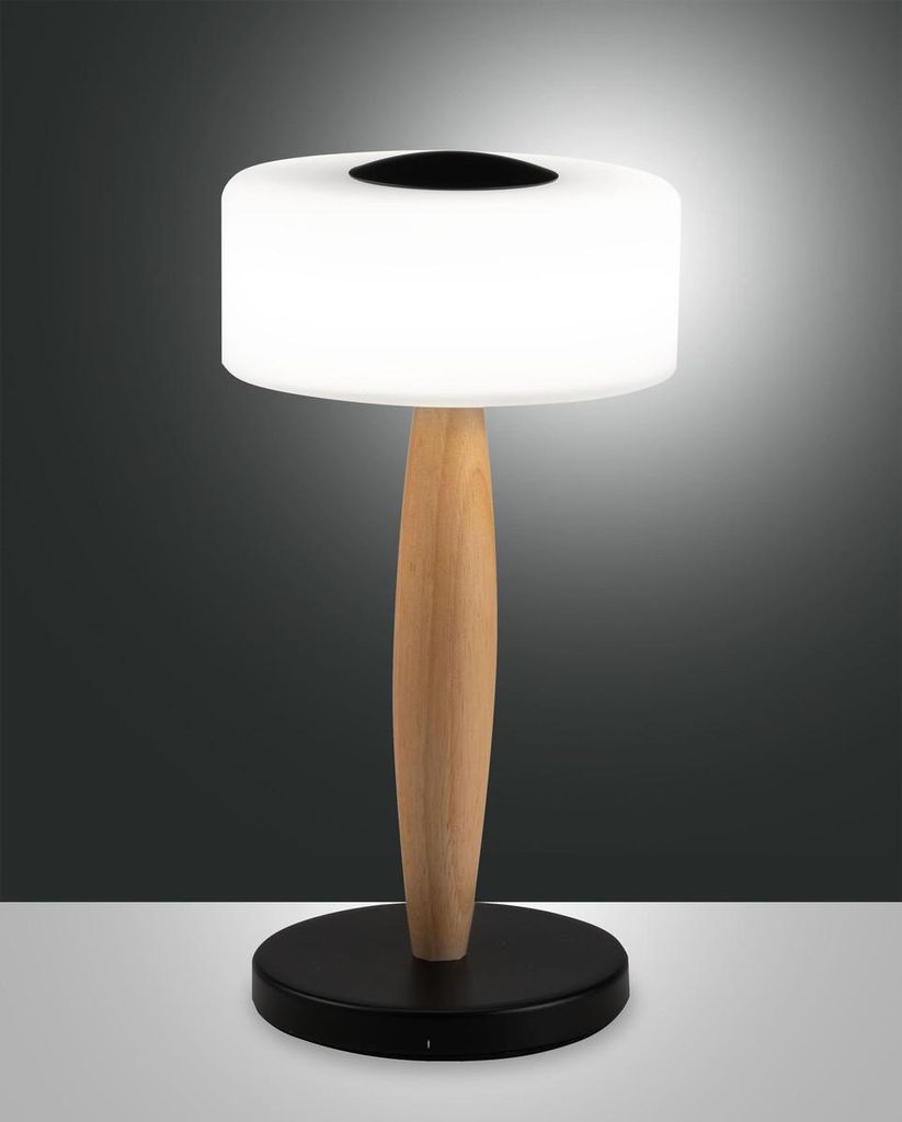 Fabas Luce Elea LED Tischleuchte 8W dimmbar warmweiß Schwarz 3761-30-101