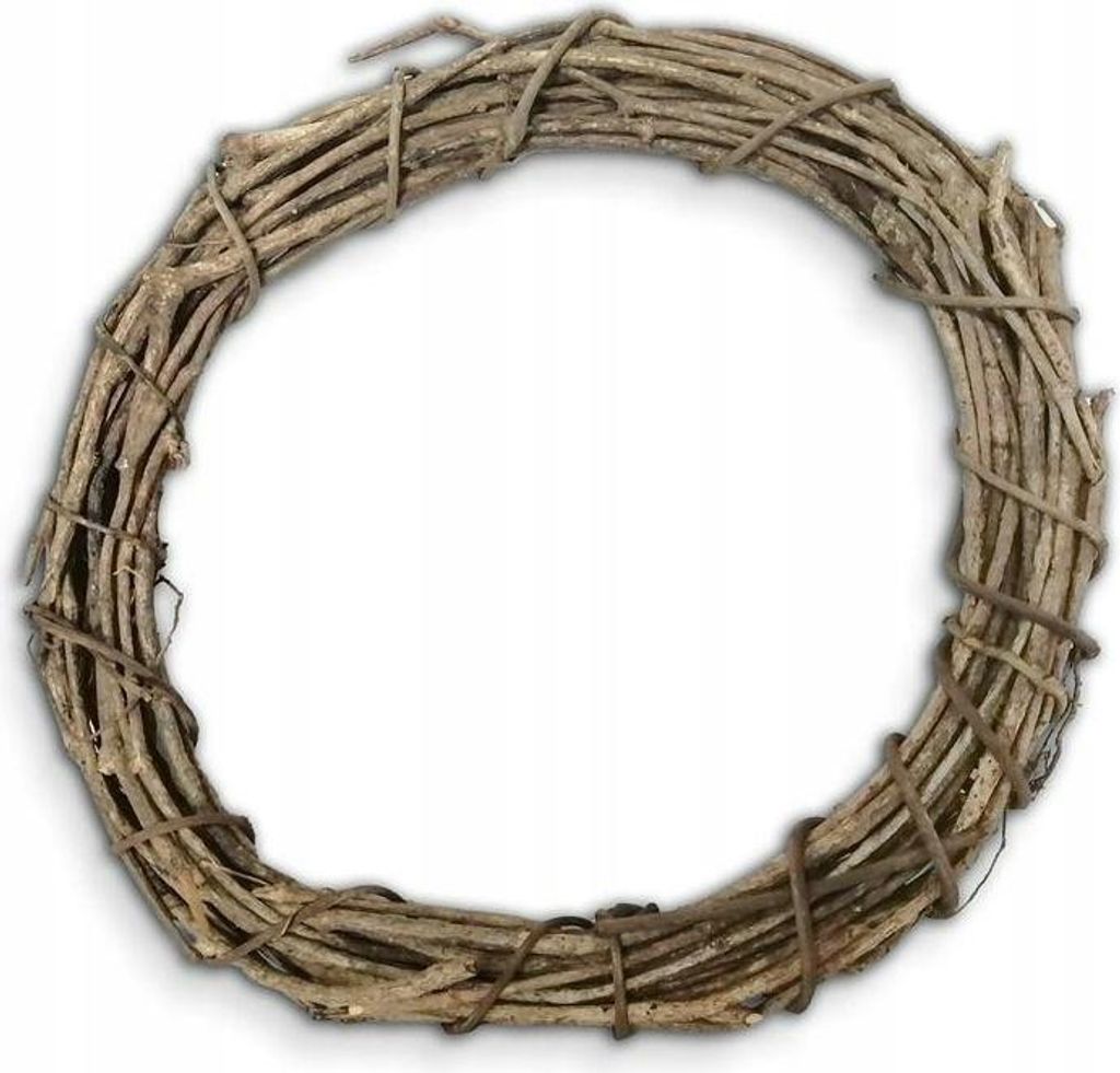 Rattanring 30 cm (Außenmaß), ca. 22,5 cm (Innenmaß), Natur, 1 Stück, zum Basteln von Kränzen