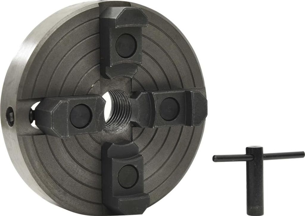 vidaXL 4-Backenfutter mit M33 Aufnahme Stahl 100 mm