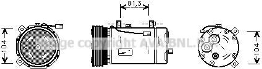 PRASCO FDAK267 - OE 1067110 Klimakompressor für Galaxy (WGR), Golf III (1H), Passat (35I), Sharan (7M), Vento (1H)