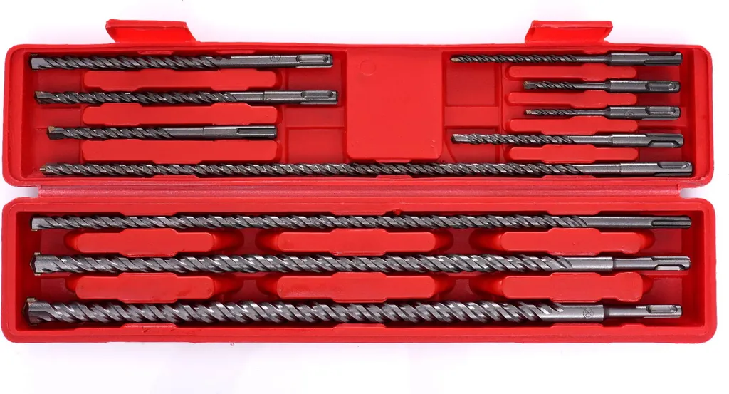 Assortiment de Forets SDS Plus pour Percer le Béton et la Pierre - 11 pcs