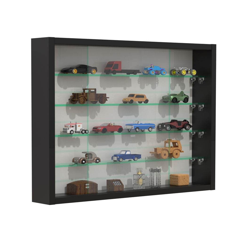 Vitrinekast staande hangende wandvitrine - glasplanken 4.5 Productafbeelding 