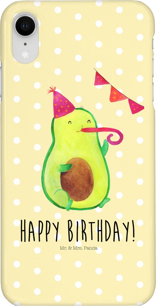 Mr. & Mrs. Panda Iphone XR Handyhülle Avocado Geburtstag - Gelb Pastell - Geschenk, Happy Birthday, Frucht, Alles Gute, Handy Case, Feier, Premium...
