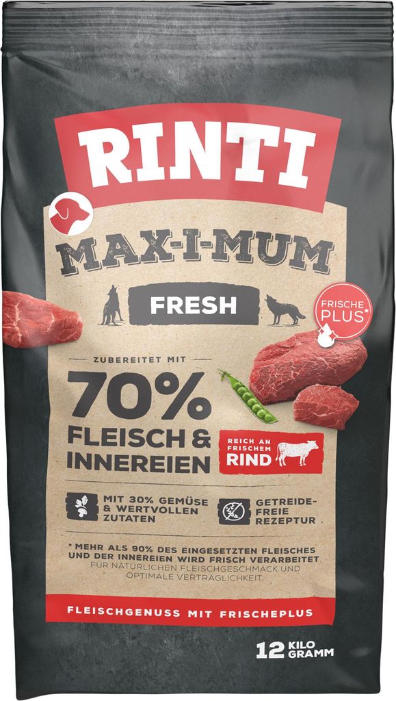 RINTI MAX-I-MUM Rind Hunde Hundetrockenfutter 12kg Produktbild 