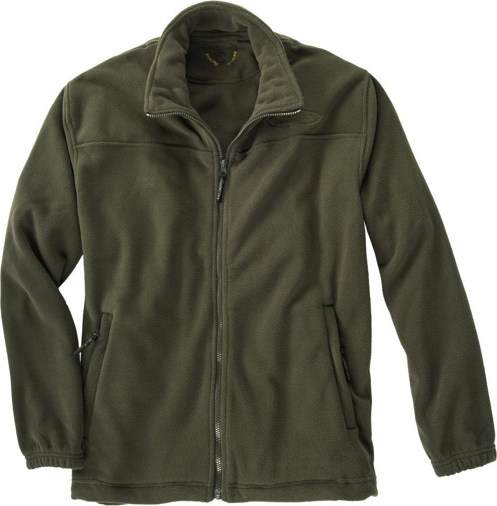 Hubertus Fleecejacke oliv Übergröße