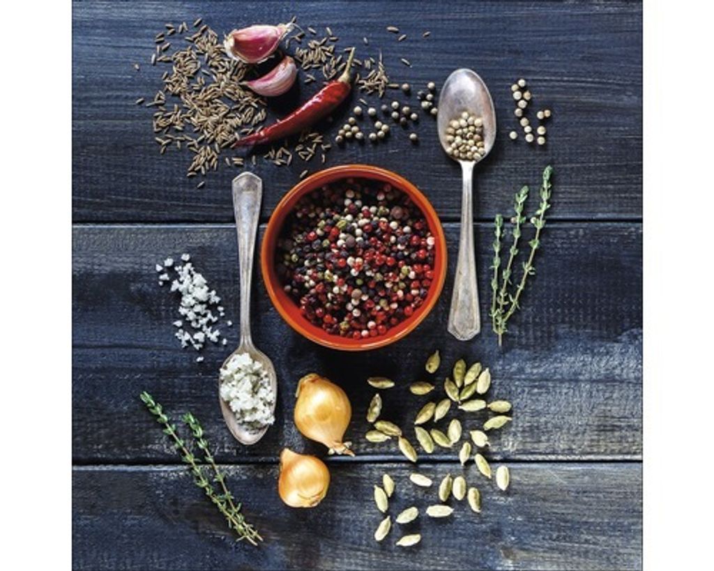 Glasbild Gewürzkreation I 50x50 cm