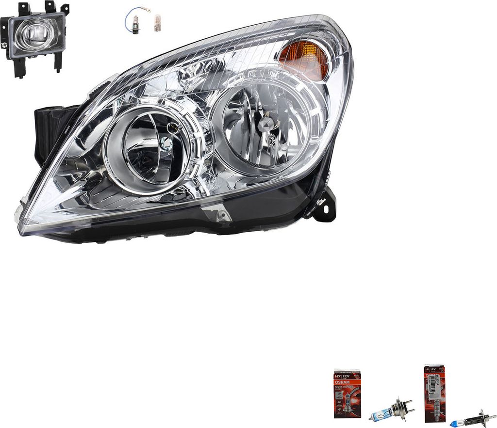Johns, Scheinwerfer + Osram Night Breaker Laser passend für Opel Astra H 03/2004 - Li 1216659 93190069 1710368 13243424 13261999 6710051