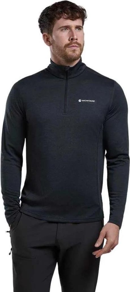 Montane Dart Half Zip Langarm-t-shirt Schwarz M Mann Schwarz M
