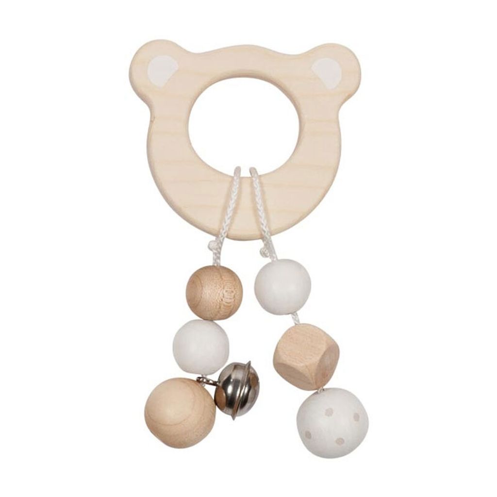 Goki Holz Beißring Bär - Greifring Babyspielzeug