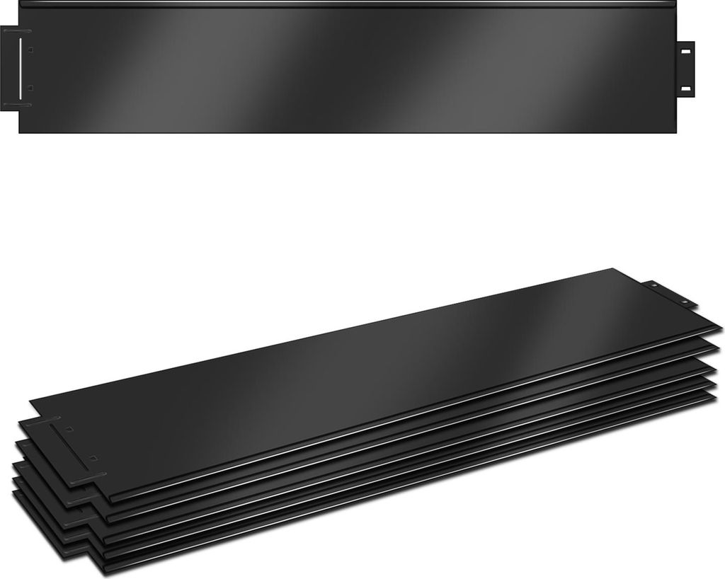 UISEBRT Schwarz Rasenkante Metall 5 m, Beeteinfassung Palisade aus verzinktem Metall, stabile Mähkante für Garten, Beetumrandung, Höhe 15 cm