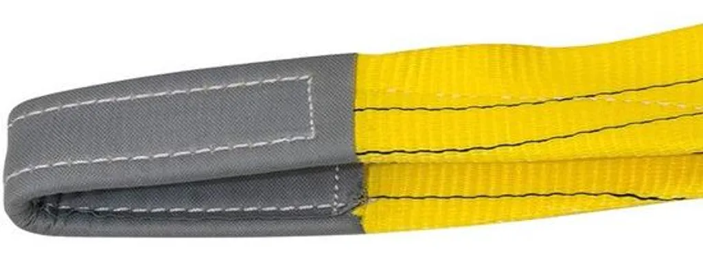 Sangle de levage plate 3T 6 mètres jaune - Paire d'élingues textile