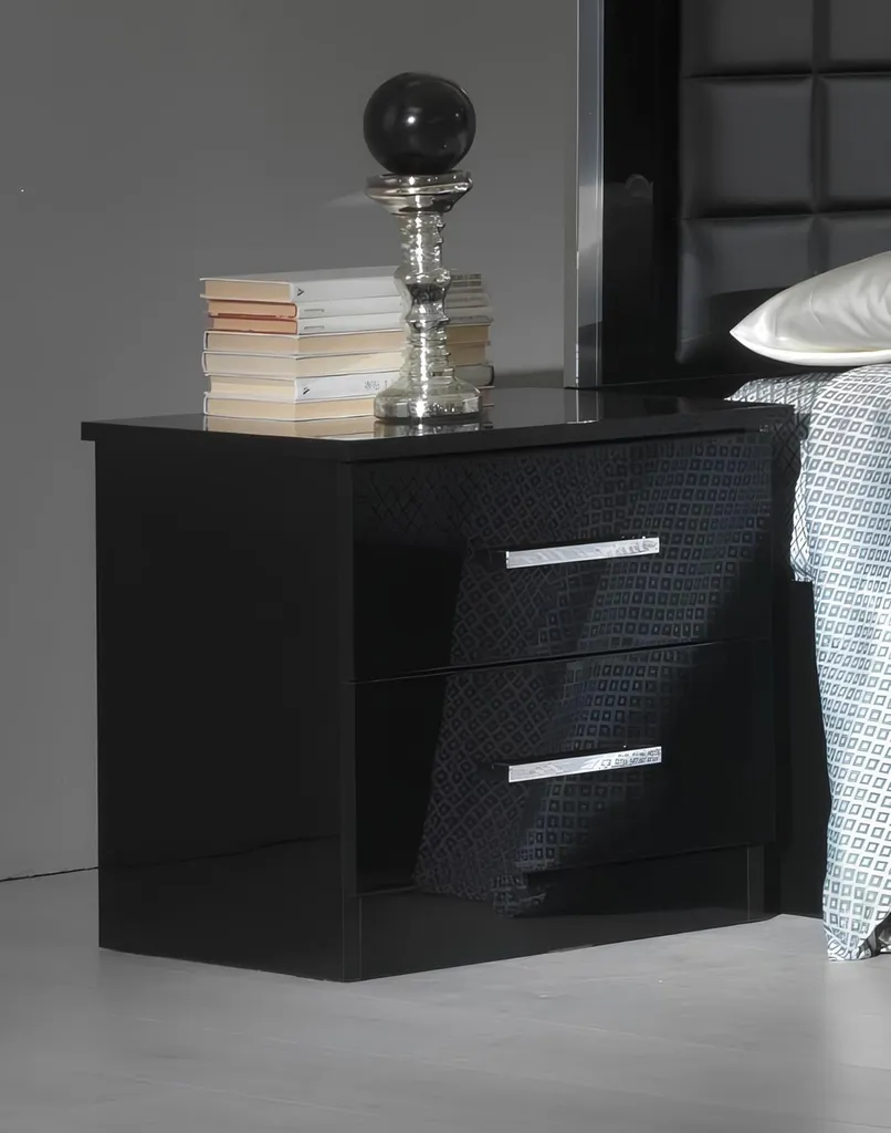 Table de chevet designer métal brillant - Console robuste et chic