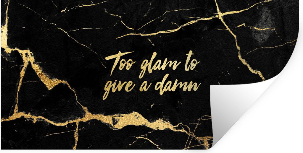 MuchoWow Wandtattoo Wandsticker Wandaufkleber Zitat - Sprichwörter - Gold - Marmor 40x20 cm Selbstklebend und Repositionierbar - Aufkleber