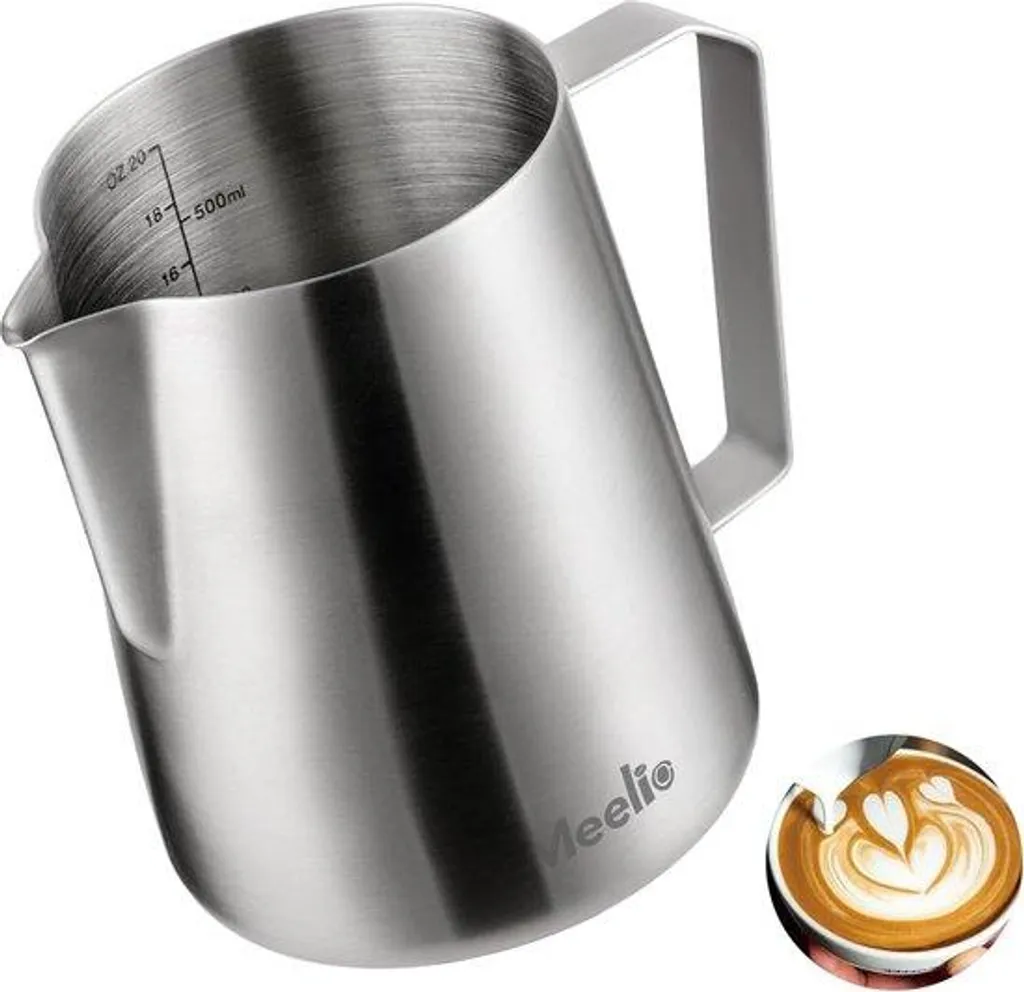 Mousseur à lait 600 ml avec bec de précision pour latte art professionnel