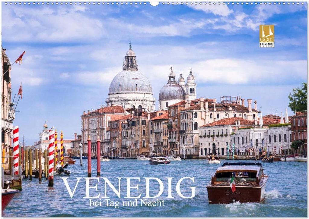 Venedig bei Tag und Nacht (Wandkalender 2026 DIN A2 quer), CALVENDO Monatskalender