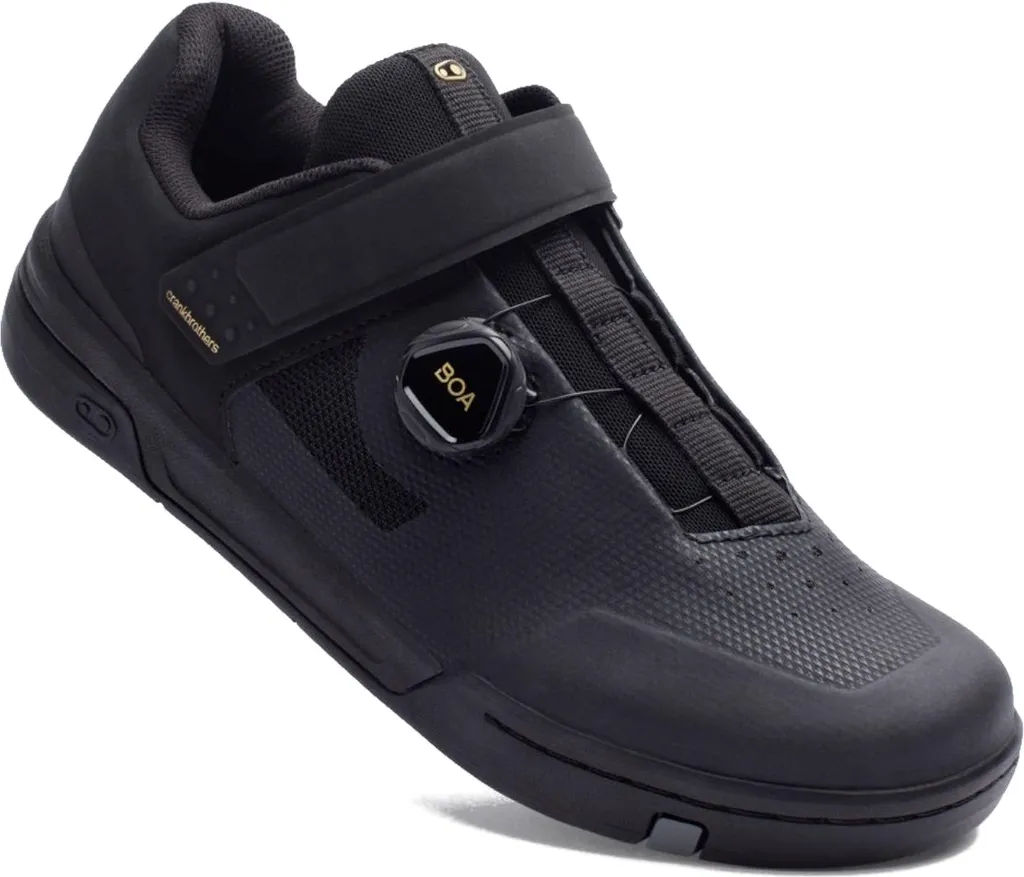 Chaussures Crankbrothers Stamp pour pédales plates, Noir/Or, Taille 42