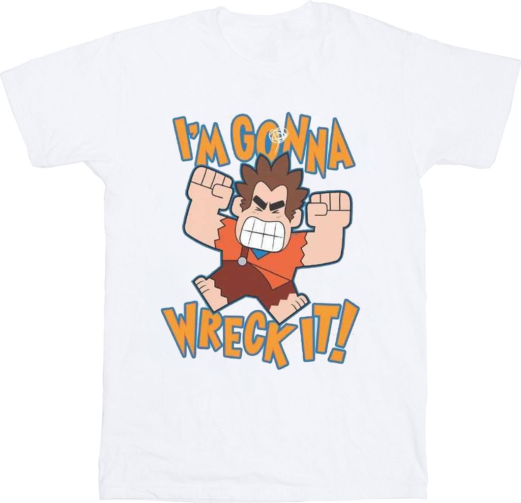 Disney - "Wreck It Ralph I'm Gonna Wreck It" T-Shirt für Mädchen BI42648 (128) (Weiß)