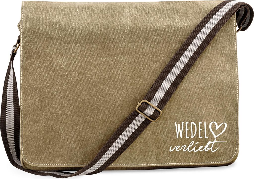 Huuraa Umhängetasche Wedel verliebt 14 Liter Sahara Canvas Laptoptasche Geschenkidee