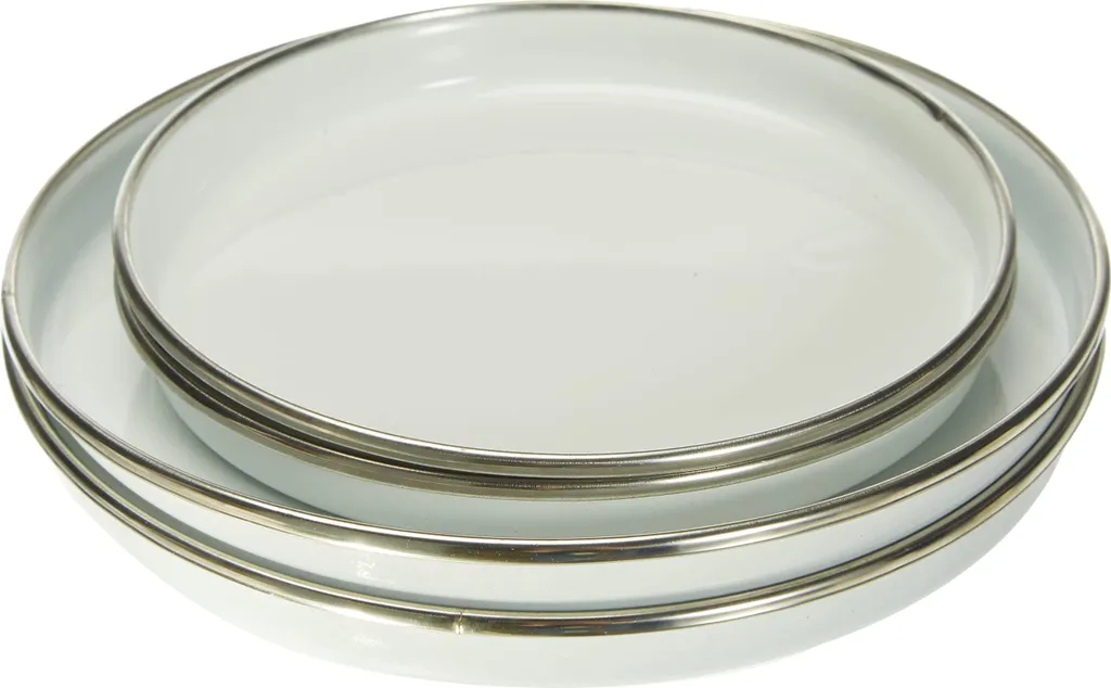 Karl Krüger Set de 4 plaques de cuisson émaillées blanches polyvalentes - 6