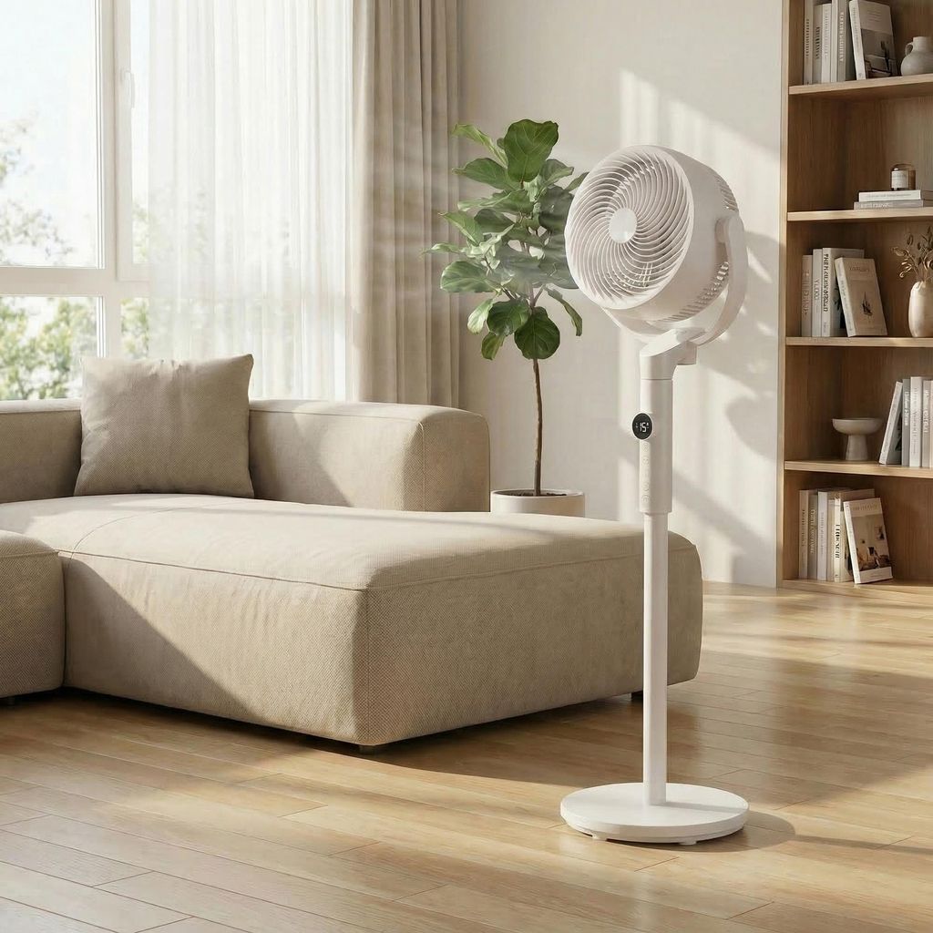 SONGMICS stojanový ventilátor s dálkovým ovládáním, výškově Obrázek produktu 