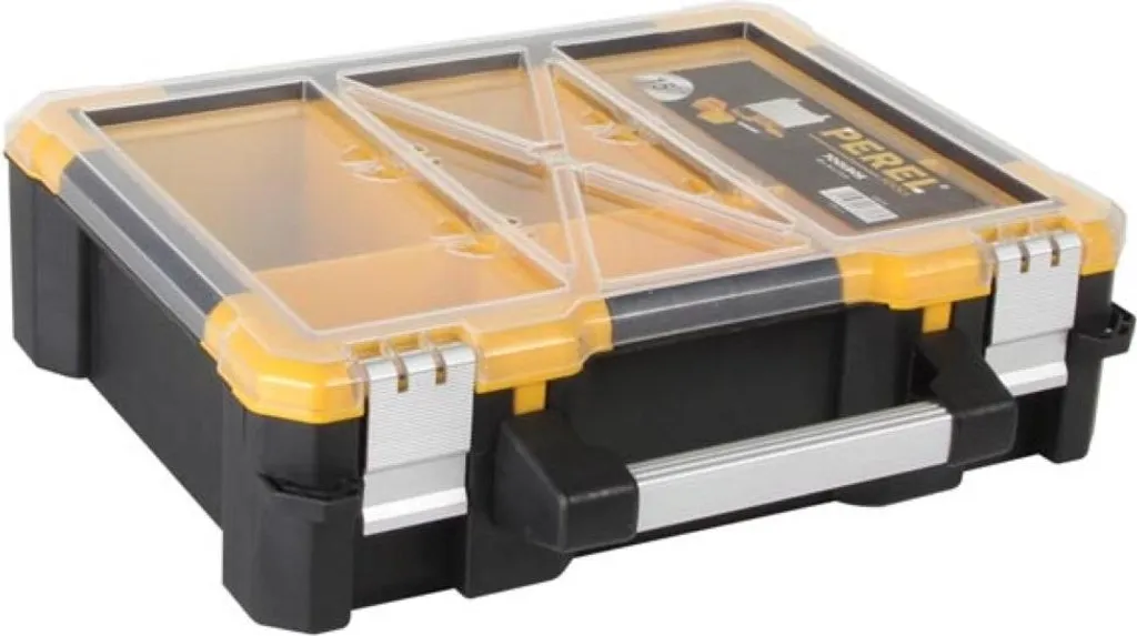 Mallette de rangement en plastique 14L avec bacs amovibles 380x340x110 mm