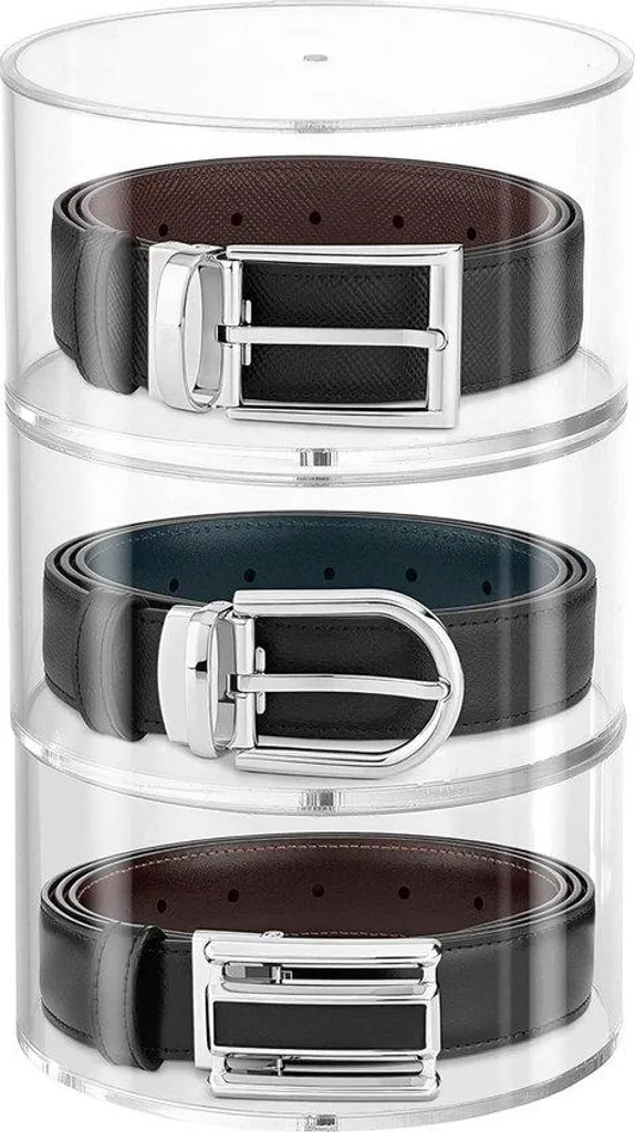 Coffret bijoux magnétique en acrylique transparent à trois sections