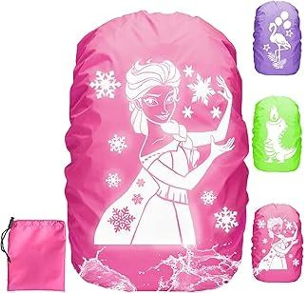 Coprizaino Pioggia Scuola 30-40L: Protezione e Catarifrangente Bambini