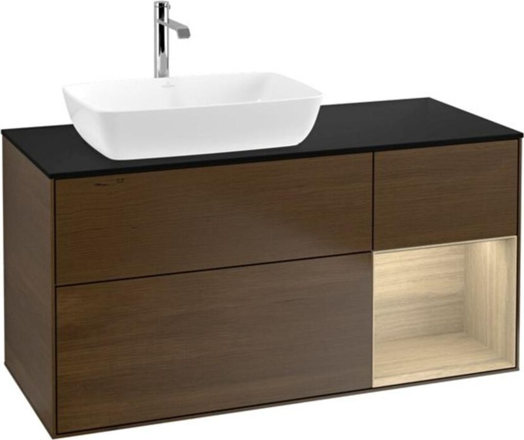 V&B Waschtischunterschrank Wandbeleuchtung Finion 120cm, Pl bla m, Reg Oa ven, wal ven