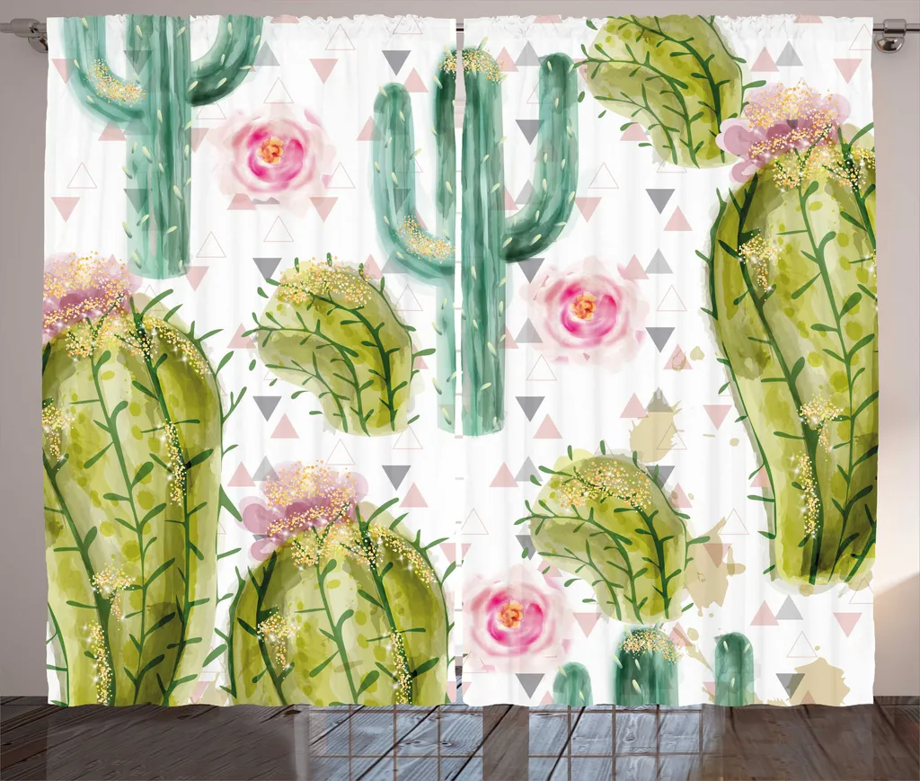Tenda Rustica ABAKUHAUS Hawaii Cactus 280x175cm per Camera da Letto