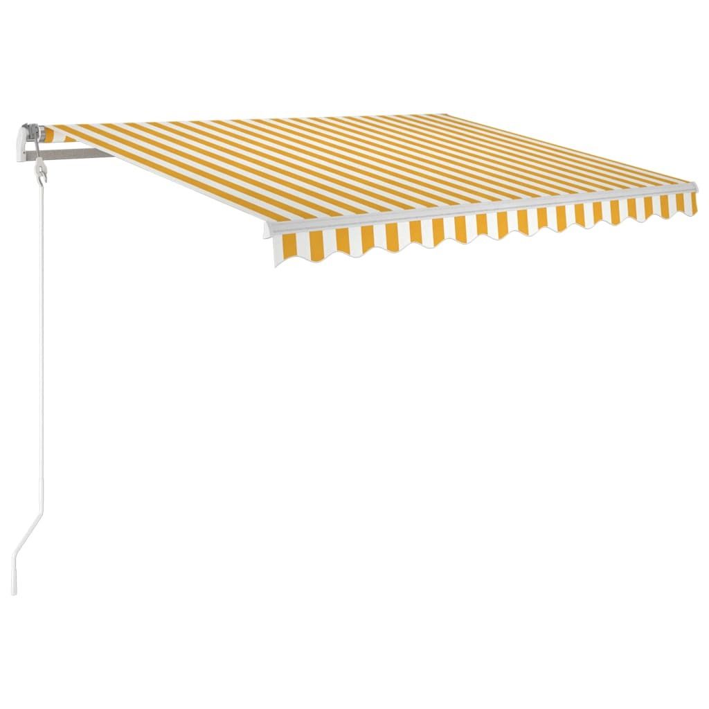 "SALE 2026" Markise Automatisch Einziehbar 300x250 cm Gelb und Weiß - Markisen DE6255087