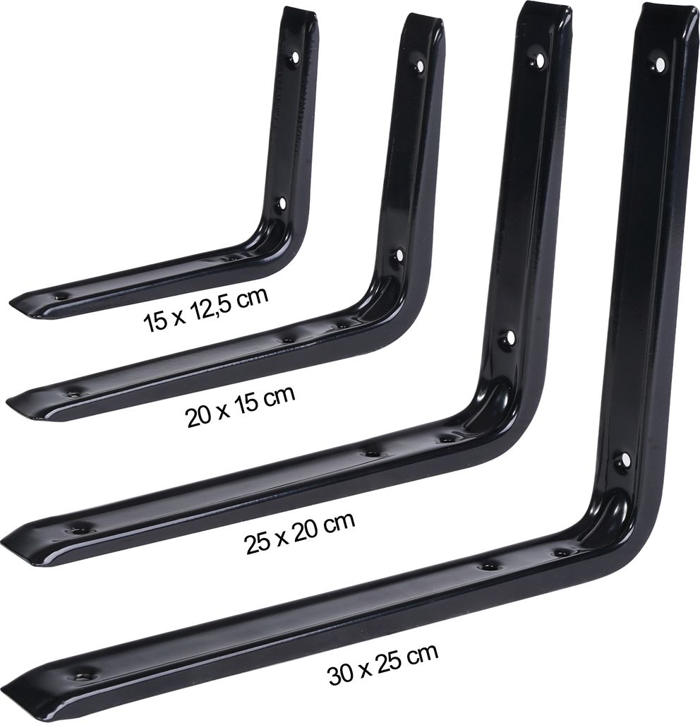 Regalwinkel in schwarz 30 x 25 cm Obrázok produktu 
