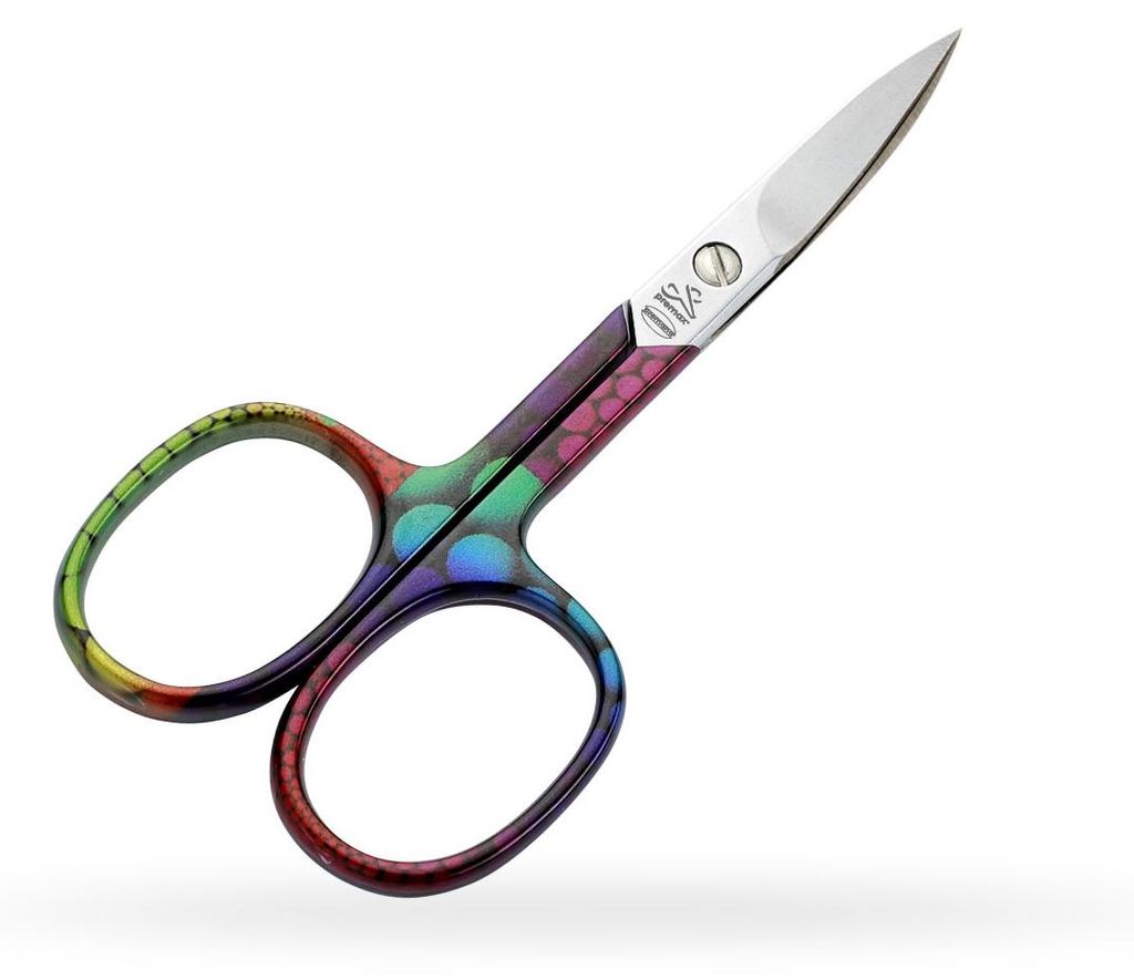 PREMAX Nagelschere - Rainbow Muster - Colors Kollektion 87462 Kohlenstoffstahl C50 - matt vernickelt + verchromt 9 cm - 3 1/2