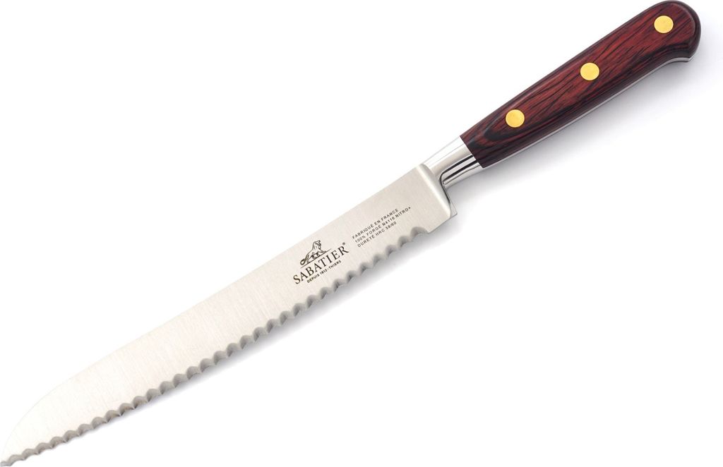 Lion Sabatier SAVEUR Brotmesser - Klinge: 20 cm, geschmiedet - Messing-Nieten