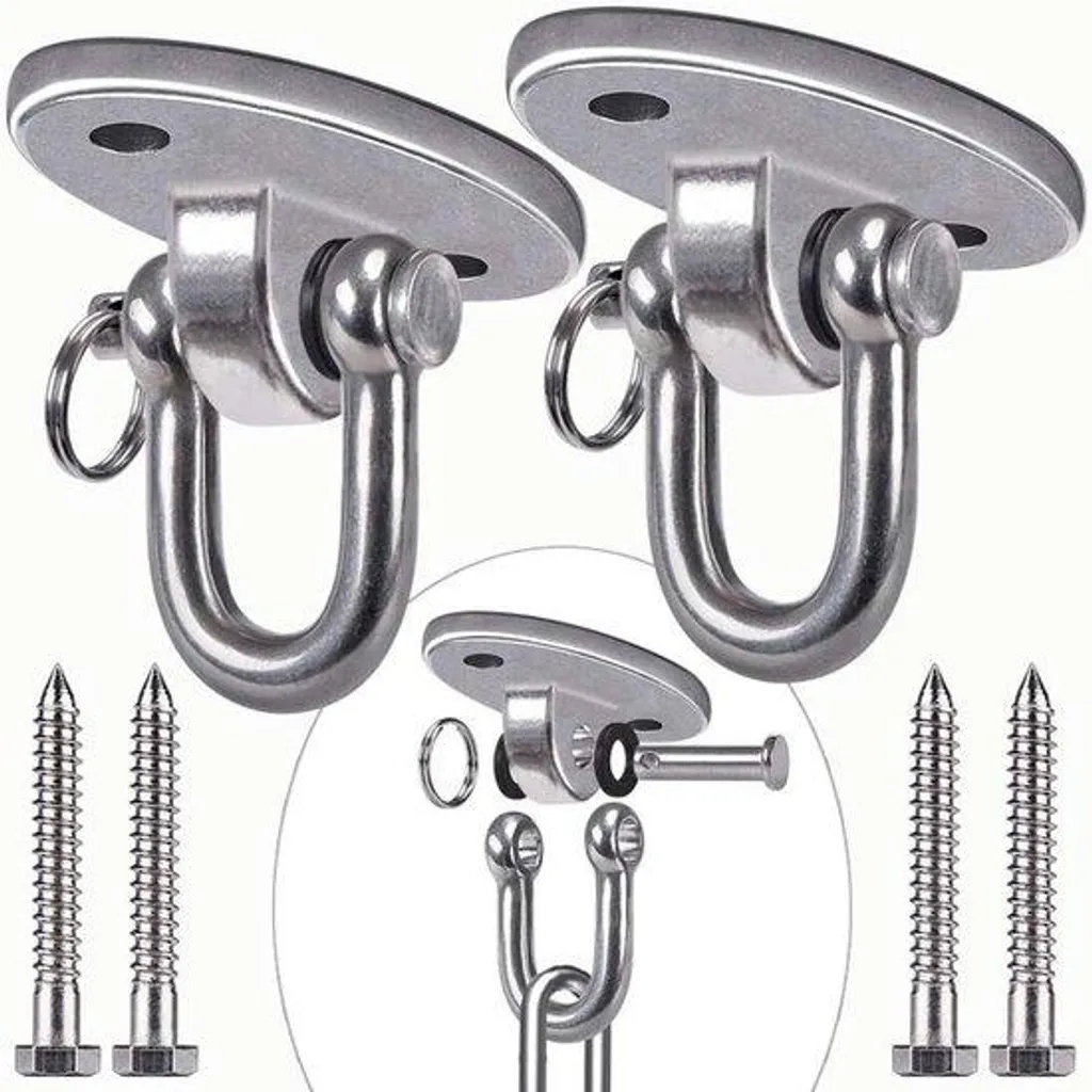 Pivot anti-torsion pour charge lourde 1000kg - Boucle inox spéciale véranda