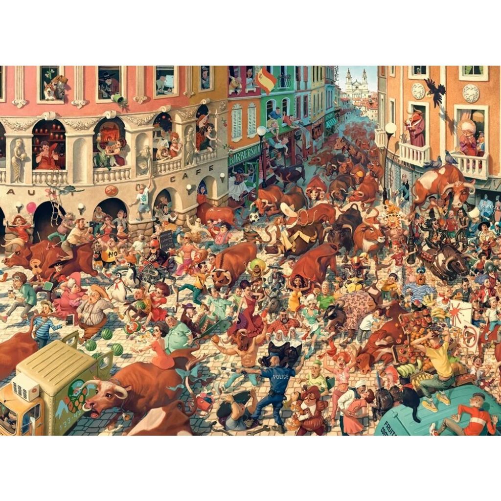 CASTORLAND Puzzle Art Collection: Der Stierlauf in Pamplona 3000 Teile