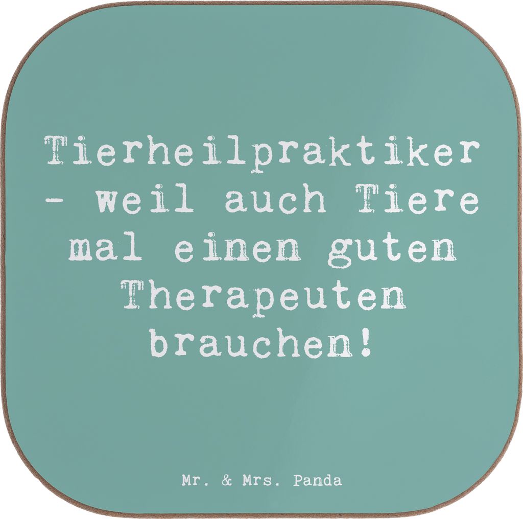 Mr. & Mrs. Panda Untersetzer für Gläser Spruch Tierheilpraktiker - Meeresbrise - Geschenk, Tassen, Berufe, gläseruntersetzer, Homöopathie Tiere...