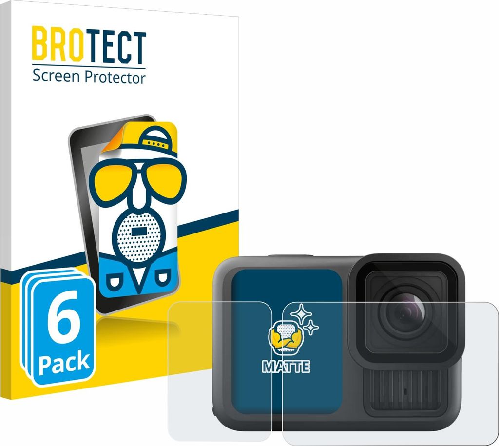 6x BROTECT Schutzfolie für GoPro Hero 13 Black Creator Edition Displayschutz Displayschutzfolie Folie Matt Entspiegelungsfolie