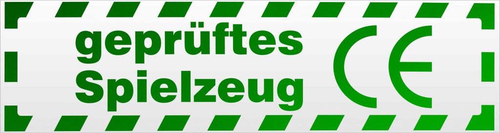 Kiwistar es Spielzeug gestreift Magnetschild Schild magnetisch - 30cm Grün - reflektierend - Magnetfolie für Auto PKW Kfz