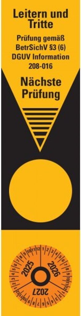 Dreifke Aufkleber I Grundetikett Prüfung gemäß BetrSichV §3(6), DGUV Informa...