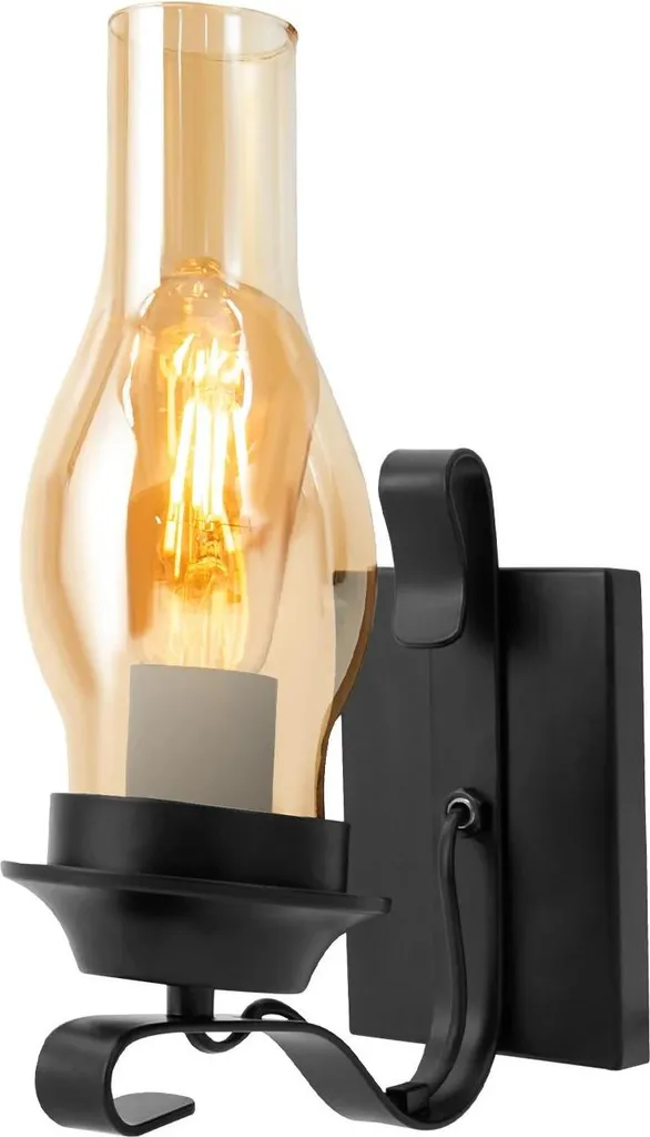 Lampada da Parete Industriale Nera - Applique Vintage Ferro E27 220V