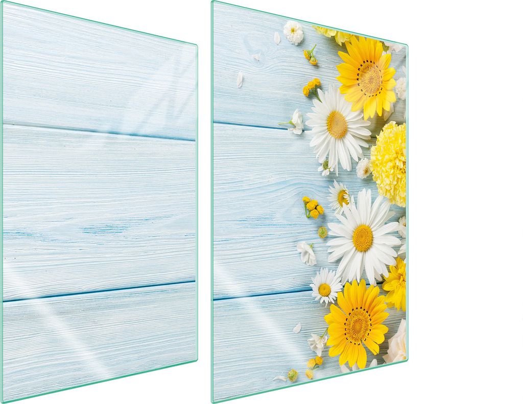 Glasschutzplatte Für Küche 2X35X52 Kamille
