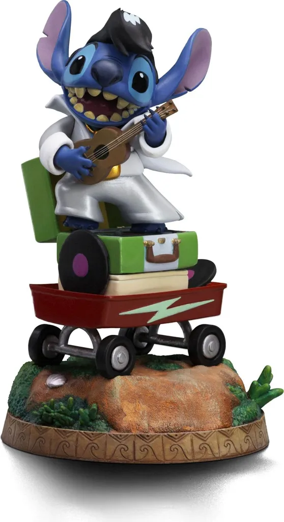 Stitch King of Rock Figurine Iron Studios - Qualité Premium Disney 17 cm