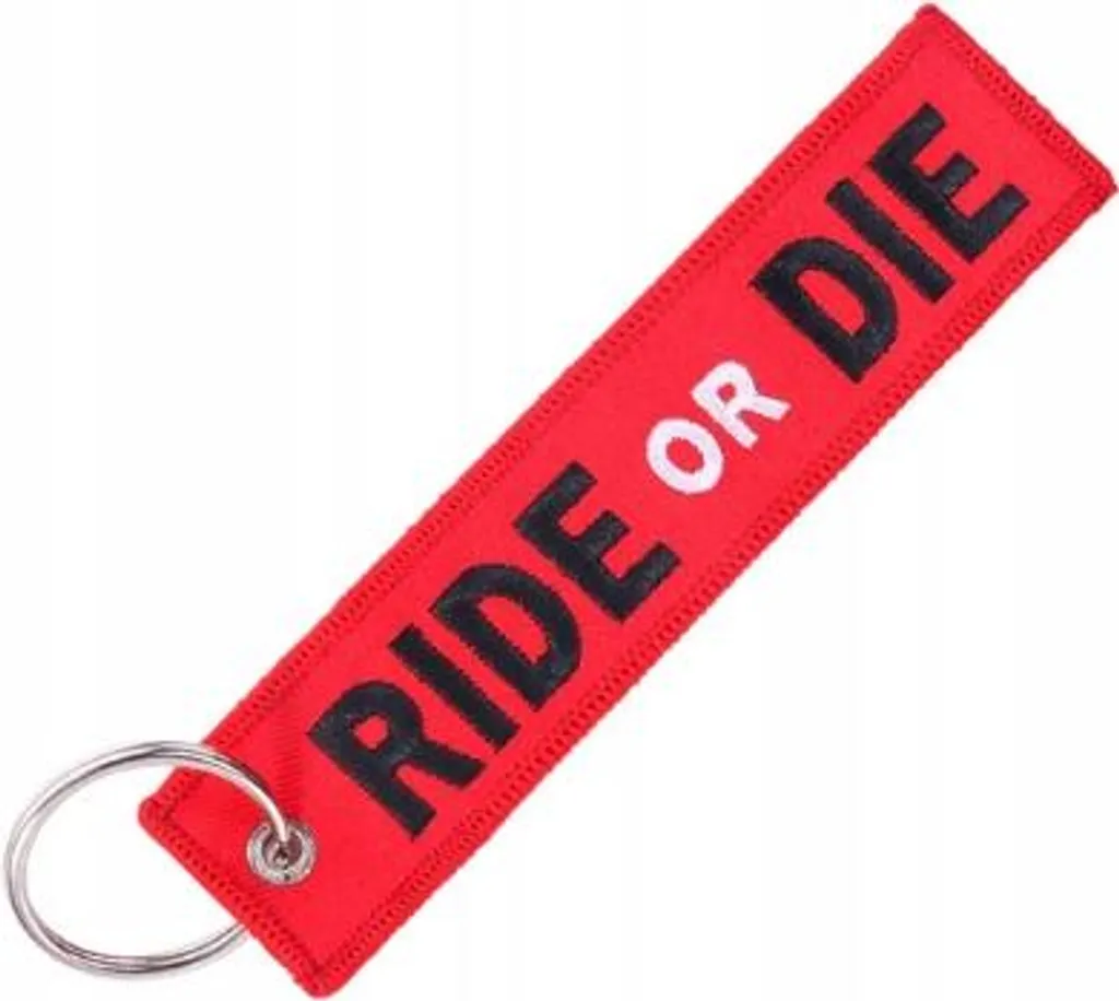 Portachiavi Tessuto Ride Or Die - Accessorio Sicurezza Moto Antigraffio