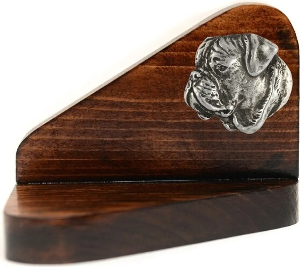Art-Dog Bullmastiff II: Portacandela Memoriale di Lusso in Legno