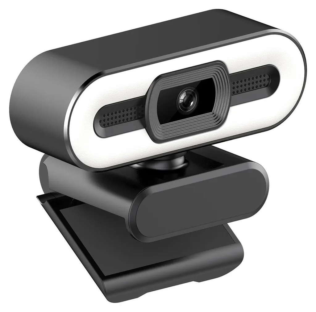 Caméra de Streaming 4K avec Éclairage LED Intégré et Micro USB pour PC